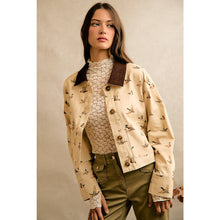 Load image into Gallery viewer, Feather and Field Mallard Duck Print Corduroy Collar Jacket