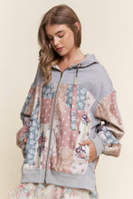 Load image into Gallery viewer, Multi Pattern Patchwork Zipper Hoodie
