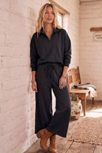 Load image into Gallery viewer, Scuba Half Zip Pullover &amp; Wide Leg Pants Set