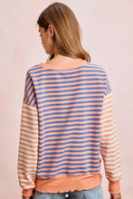 Load image into Gallery viewer, Pop of Color Striped Pullover Top