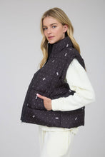 Load image into Gallery viewer, POLKA DOT &amp; BOW PATTERN PUFFER VEST