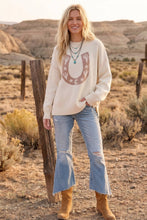 Load image into Gallery viewer, Western Horseshoe Cactus Knit Sweater