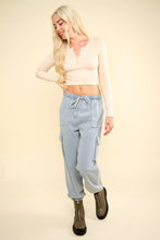 Load image into Gallery viewer, The Clean Slate Fitted Crop Henley Top