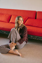 Load image into Gallery viewer, COZY CABIN PINSTRIPE HENLEY POLO SWEATER TOP