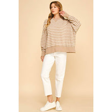 Load image into Gallery viewer, Between the Lines Textured Striped Pullover Top