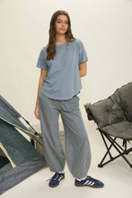 Load image into Gallery viewer, STRIPE DENIM PARACHUTE PANTS