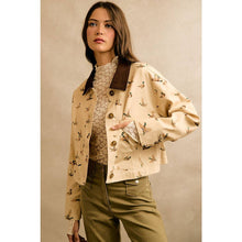 Load image into Gallery viewer, Feather and Field Mallard Duck Print Corduroy Collar Jacket