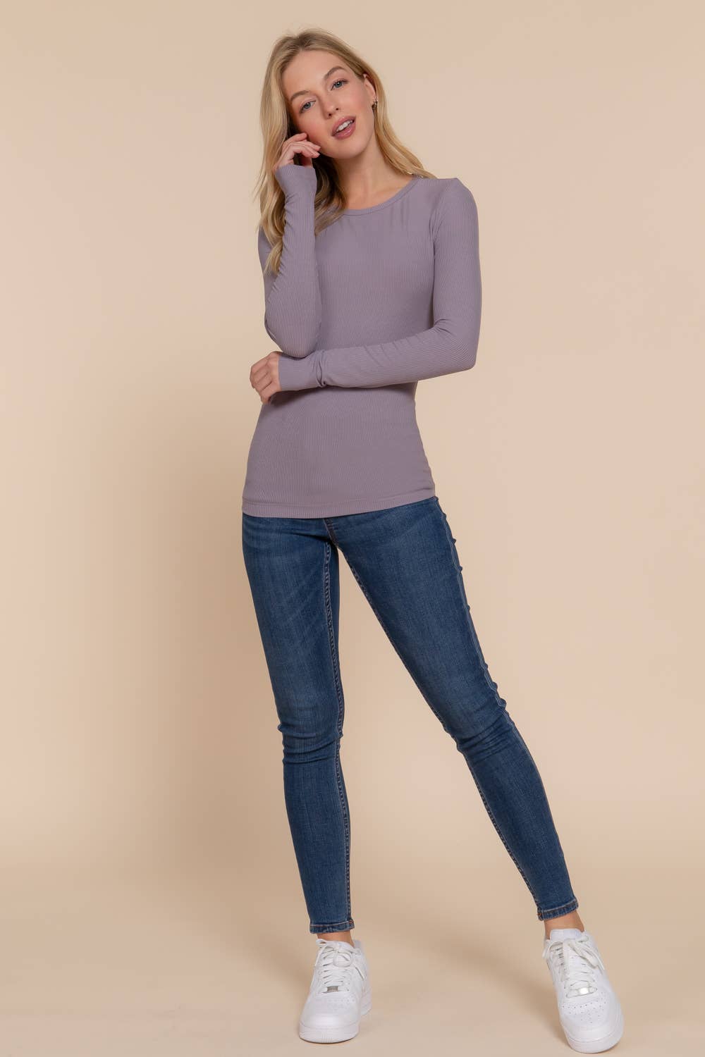 The Base Layer Long Sleeve Ribbed Top