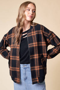 Harvest Checker Bomber Jacket