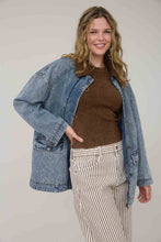 Load image into Gallery viewer, Hooked on You Washed Denim Jacket