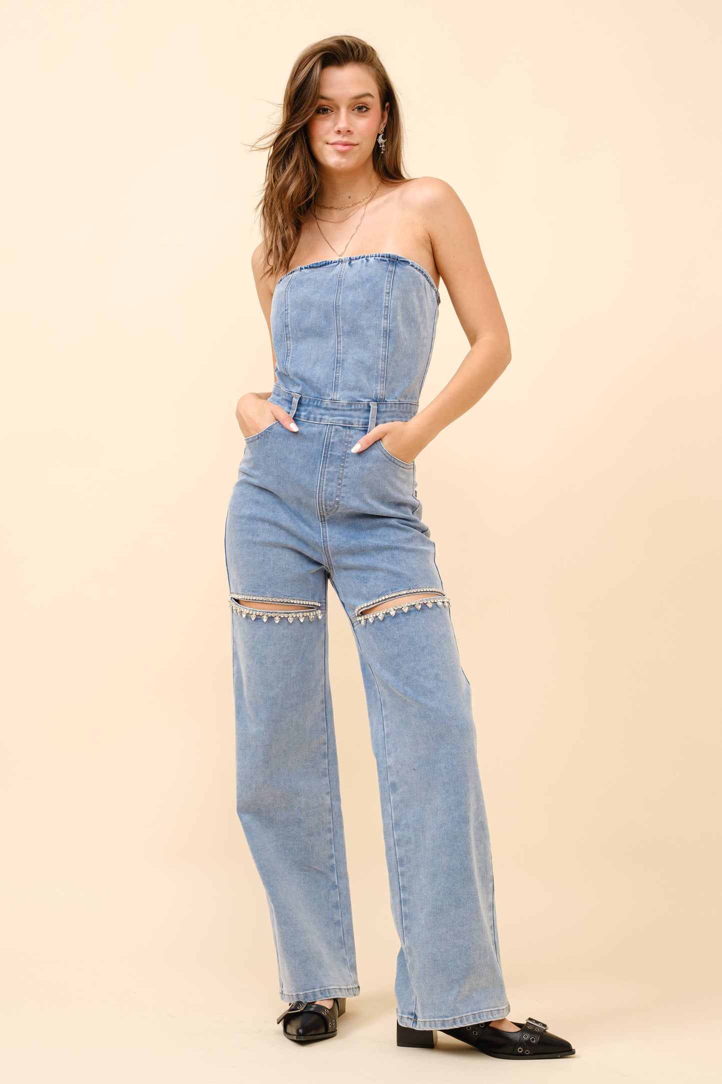 Country Charm Rhinestone Jumpsuit