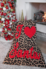 Load image into Gallery viewer, I Love Santa Leopard Blanket