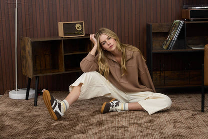 Peak Performance Half Zip Waffle Knit Top