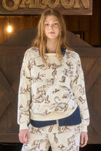 Load image into Gallery viewer, Western Print Crew Neck Knit Top