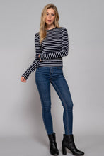 Load image into Gallery viewer, Stripes &amp; Vibes Long Sleeve Striped Knit Top