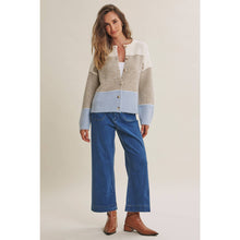 Load image into Gallery viewer, Morning Chai Color-block Sweater Cardigan