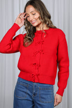 Load image into Gallery viewer, Pretty in Bows Snap Button Cardigan Sweater