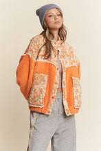 Load image into Gallery viewer, Pocket Full of Posies Floral Mixed Fabric Jacket
