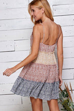 Load image into Gallery viewer, Patch Perfect Tiered Mini Dress