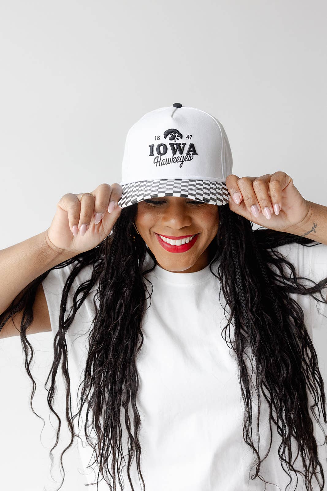 Iowa Albon Checkered 5 Panel Canvas Baseball Hat