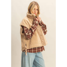 Load image into Gallery viewer, Cool Weather Vibes Sherpa Vest with Tie-Up Side Details