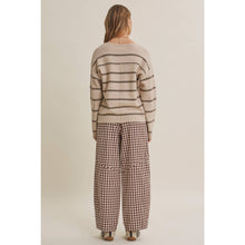 Load image into Gallery viewer, Easy Day Relaxed Gingham Cotton Barrel Leg Pants