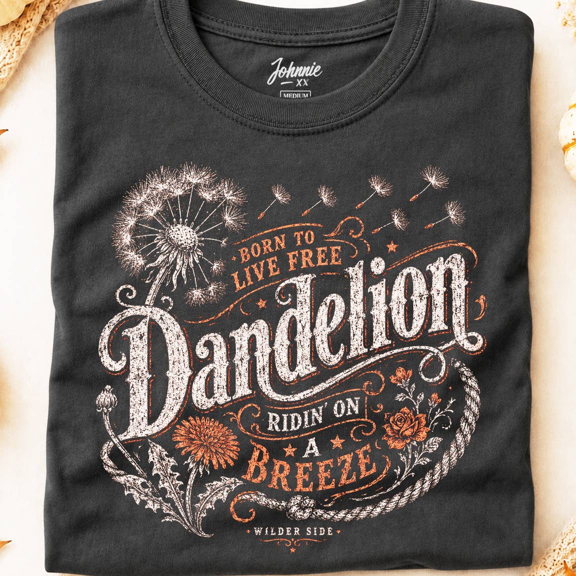 Vintage Boho Dandelion Ella Country Music Graphic Tee