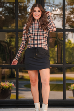 Load image into Gallery viewer, Keigan Mesh Top- Nora Plaid