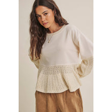 Load image into Gallery viewer, Soft Autumn Mixed Media Sweatshirt