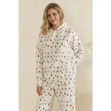 Load image into Gallery viewer, Cozy Holiday Print Lounge Hoodie