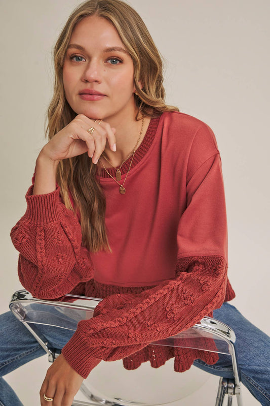 Soft Autumn Mixed Media Sweatshirt