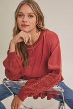 Load image into Gallery viewer, Soft Autumn Mixed Media Sweatshirt
