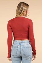 Load image into Gallery viewer, The Clean Slate Fitted Crop Henley Top