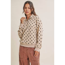 Load image into Gallery viewer, Spot On Polka Dot Half-Zip Pullover Sweatshirt