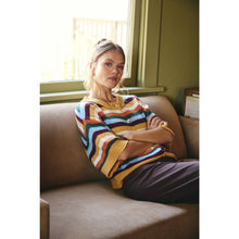 Load image into Gallery viewer, MAPLE STREET MULTI-STRIPE BUTTON-DOWN SWEATER CARDIGAN
