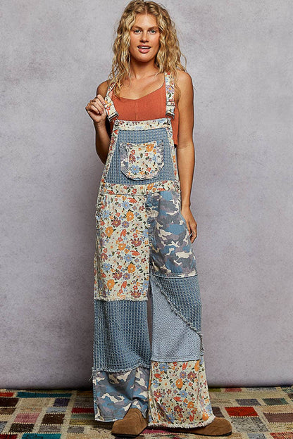 Canyon Bloom Printed Overalls