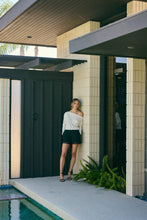 Load image into Gallery viewer, After Hours Lace Trim Classic Tailored Pleated Shorts