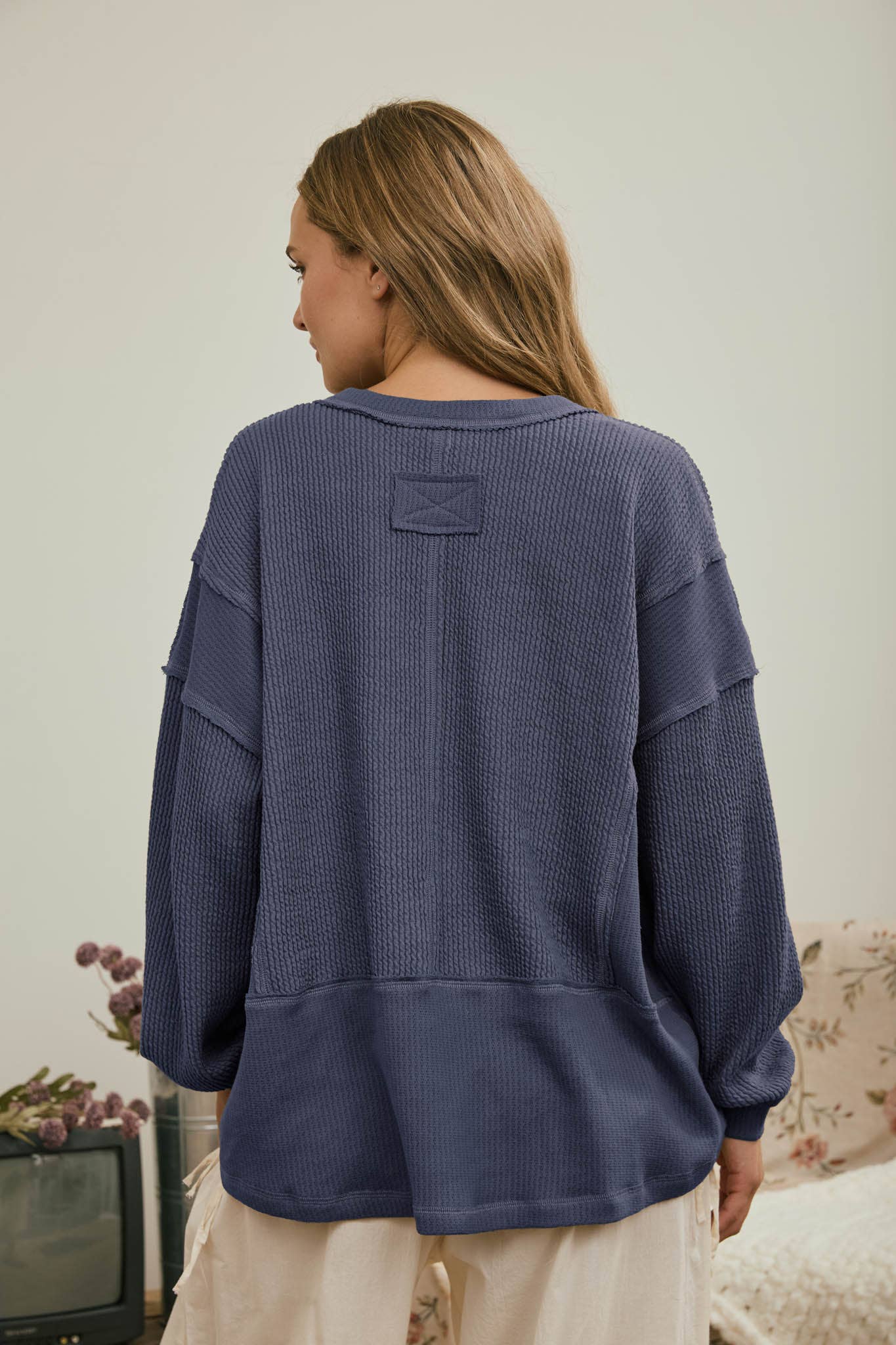 Easy Does It Split Neck Knit Top