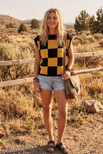 Load image into Gallery viewer, Checkered Game Day Knit Sleeveless Top