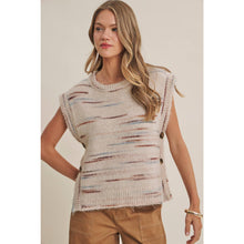Load image into Gallery viewer, Soft Horizon Space-Dye Side Button Sweater Vest
