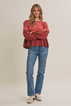 Load image into Gallery viewer, Soft Autumn Mixed Media Sweatshirt