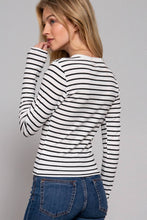 Load image into Gallery viewer, Stripes &amp; Vibes Long Sleeve Striped Knit Top