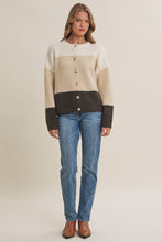 Load image into Gallery viewer, Morning Chai Color-block Sweater Cardigan