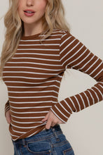 Load image into Gallery viewer, Stripes &amp; Vibes Long Sleeve Striped Knit Top
