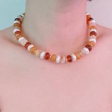 Load image into Gallery viewer, Golden Earth Gem Beaded Necklace – Warm-Toned Beads with Natural Elegance