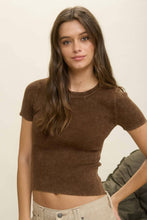 Load image into Gallery viewer, Everyday Essentials Ribbed Cropped Tee