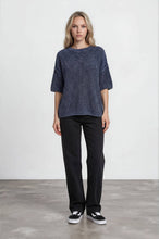 Load image into Gallery viewer, Faded Indigo Knit Sweater