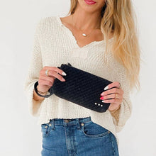 Load image into Gallery viewer, Suede Emma Woven Clutch Wristlet