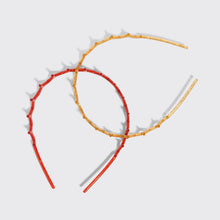 Load image into Gallery viewer, Recycled Plastic Zigzag Headbands 2pc Set - Gold &amp; Red