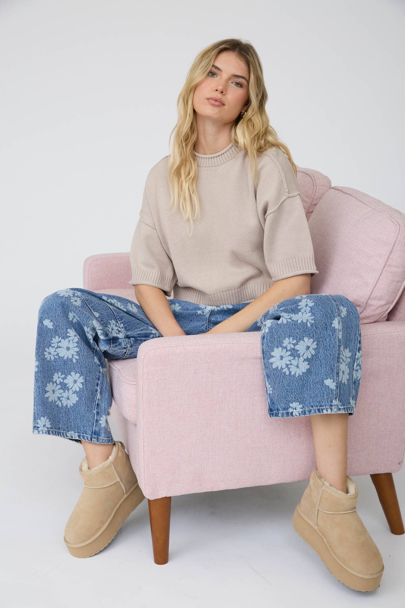 EXPOSED SEAM DROP SHOULDER SHORT SLEEVE PULLOVER